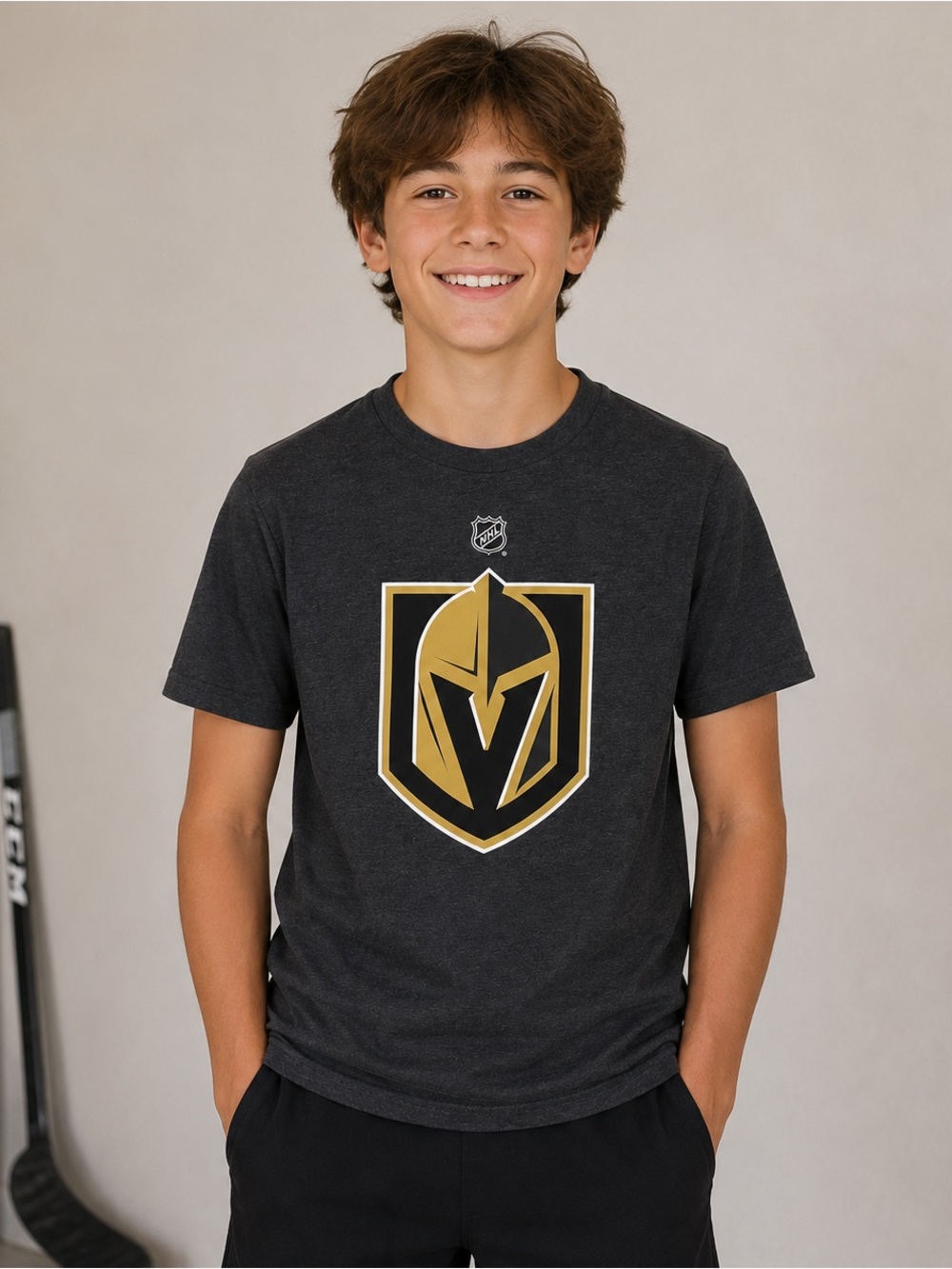 NHL Vegas Golden Knights Youth Graphic T-Shirt Size M (10–12) Hockey Fan Tee